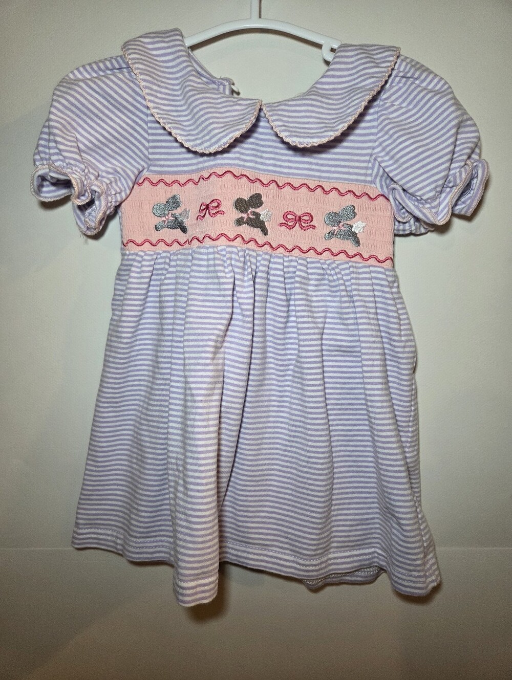 Marie Nicole Clothing Purple Smocked Easter Dress 6-12m